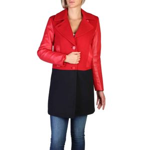 Armani Exchange Damen Mantel Anorak Parka Winterjacke, mit Knöpfen , Größe:XS, Farbe:Rot-rot,marine