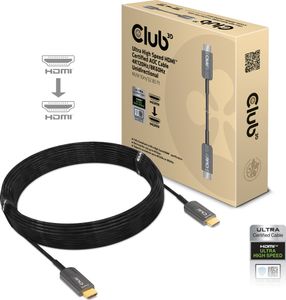 Club 3D CAC-1376 - Ultra High Speed - Kabel HDMI - HDMI męski do HDMI męski - 10 m - Aktywny kabel optyczny (AOC)