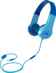 Squads 200 - Kabelgebunder Kinderkopfhörer - Begrenzter Lautstärk mit 85 dB, Flexibel und langlebig, Gehörschutz und Musik-Sharing-Funktion, Anti-Allergie-Kissen (BPA-frei) - Blau