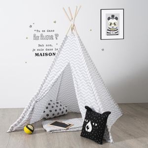 Tipi für Kinder grau - Atmosphera créateur d'intérieur