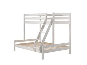 Poschodová posteľ Pino, biela/krémová, drevo, 207,5 x 157,5 x 166,8 cm