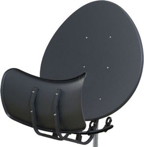 Toroidalna antena satelitarna Wavefrontier T90 z podwójnym odbłyśnikiem, ciemnoszara, mocowanie 5 LNB