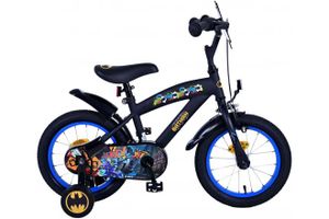 Detský bicykel Batman 14 palcov od Volare - čierny, ľahký, s tréningovými kolieskami