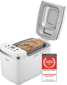 TZS First Austria Brotbackautomat, 900g und1350g, mit 14 Programmen, 850 Watt, Timer, Brotbackmaschine, 2 Brotgrößen, Weiß