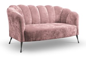 2-Sitzer Sofa Couch ADRIA eureka 2142 schwarz Muschel 155 x 78 x 83cm