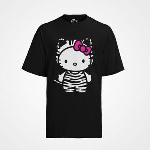 Bio Baumwolle Damen T-Shirt Oversize Hello Kitty Hallo Zebra Katze Süße Katze