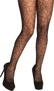 Spinnennetz Halloween-Strumpfhose Gothic schwarz