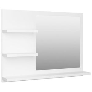 vidaXL Badspiegel Weiß 60x10,5x45 cm Holzwerkstoff