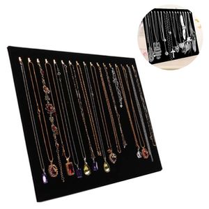 Schmuckständer/Organizer für Halsketten / Armbänder / Ketten,  Samt, für bis zu 17 Halsketten (nicht im Lieferumfang inbegriffen)