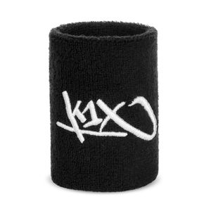 K1X Hardwood wristbands - 2 Basketball Schweissbänder, Farbe:Schwarz