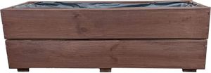 FKL Pflanzkasten aus Holz Pflanzkübel Kübel Kasten Garten D27 (Palisander, 60 cm)