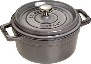 Staub Guss Cocotte, rund Graphitgrau 18 cm