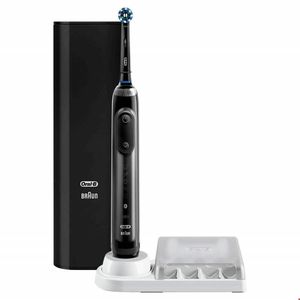 Oral-B Genius X Elektrische Zahnbürste/Electric Toothbrush, 6 Putzmodi für Zahnpflege, künstliche Intelligenz und Bluetooth-App, Lade-Reiseetui, Designed by Braun, schwarz