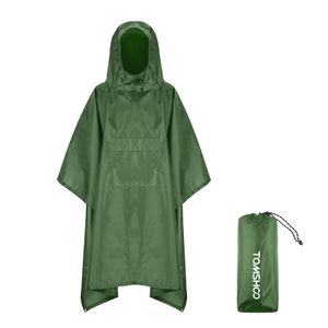 TOMSHOO pláštěnka s kapucí a kapsou, lehká, nepromokavá, mackintosh, bunda, ochrana proti slunci pro muže a ženy, kempování, turistika, cestování