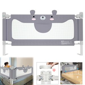 LZQ Fall Out Protection Postel 180cm Bed Rail Dětská postel Guard Nastavitelná výška Cot Rail pro rodinnou postel a dětskou postýlku Grey