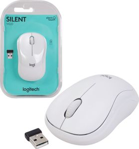 Logitech M220 Silent - Maus - rechts- und linkshändig - optisch - 3 Tasten - kabellos - 2.4 GHz - kabelloser Empfänger (USB)