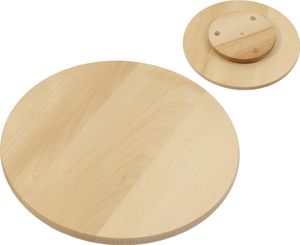 Drehbrett aus Holz | Durchmesser 40 cm | rund zum Servieren von Vorspeisen Käse Pizza dekoratives Brett
