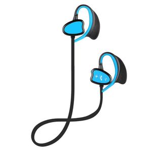 IPX8 Wasserdichter Bluetooth-Kopfhörer CSR Kabelloser Stereo-Kopfhörer mit Mikrofon, Bass, Sport-Laufkopfhörer, Blau