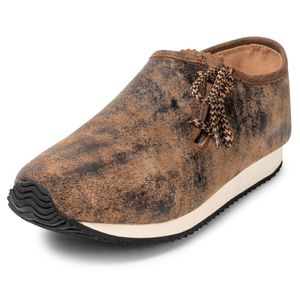 PAULGOS Herren Sneaker Echtes Leder Freizeitschuhe Optik Trachtenschuhe Haferlschuhe Haferl in 3 Farben Gr. 39-47