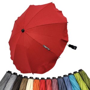 BAMBINIWELT Sonnenschirm für Kinderwagen Ø68cm UV-Schutz50+ Schirm Sonnensegel Sonnenschutz MELIERT rot