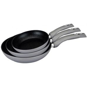 Royalty Line RL-FM3F3: 3-teiliges Pfannenset aus geschmiedetem Aluminium mit Marmorbeschichtung Grau Royalty Line RL-FM3F3: 3-teiliges Pfannenset aus geschmiedetem Aluminium mit Marmorbeschichtung Grau