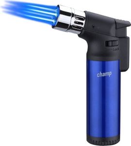 Champ Quattro Feuerzeug Blau Sturmfeuerzeug Brenner Feuerzeug Jet Flamme Gas