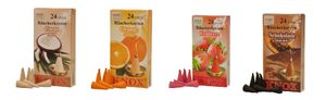KNOX Räucherkerzen 4er Set "Colada"- Erdbeere / Kokos / Schokolade / Orange - Inhalt jeweils 24 Stück, Größe M (Standard)