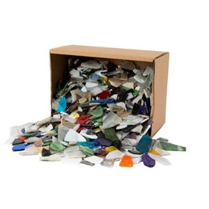 Creativ Company - Bastelmaterialien bunte Glas Mosaiksteine klein - Inhalt 2 kg, Durchmesser ca. 8-20mm - 55527