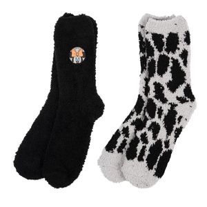 Disney Minnie Mouse Kuschelsocken für Damen Socken Sneaker Schwarz/Grau (2er Pack), Größe:35-38