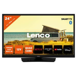 Lenco LED-2463BK (V2)- 24 Zoll Android-Smart-TV mit 12-V-Kfz-Adapter - WLAN - Schwarz
