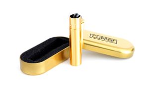 Clipper Metall Feuerzeug Gold matt
