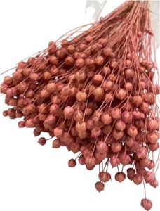 Suszone kwiaty, Suszony naturalny len, Bukiet musli, Róż w stylu boho