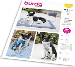 Střih Burda 5702 - Šátek a kabátek pro psa, cestovní pelišek, hračka