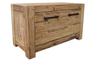 SIT Möbel Schuhschrank mit 1 Klappe | Teak-Holz natur | B 90 x T 42 x H 50 cm | 12958-01 | Serie BANDA