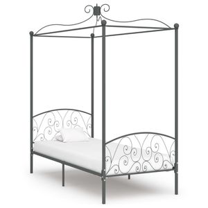 Möbel Himmelbett-Gestell Grau Metall 90 x 200 cm - Klassische Betten 284480