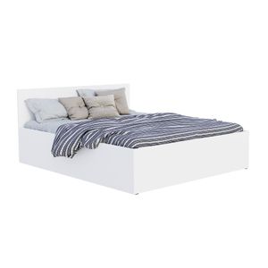 MEBLITO Doppelbett Ampo Bett mit Bettkästen Schlafzimmer 120x200 Modern Weiß