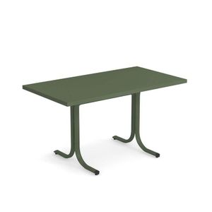 Emu Gartentisch 120/140x80 cm mit quadratischen Kanten Grün, Größe:140x80 cm