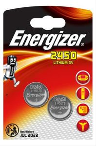 Energizer Knopfzelle Spezialbatterie CR2450 Lithium 2 Stück