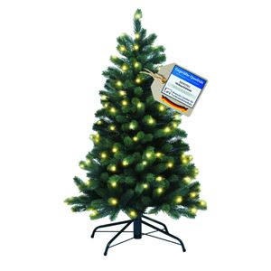 XENOTEC Weihnachtsbaum 120 cm aus PE Spritzguss mit ca. 300 Tipps mit Beleuchtung (118 LED's)