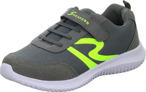 Sneakers Jungen-Sneaker-Slipper-Klettschuh Grau, Farbe:grau, EU Größe:40