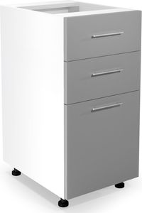 Halmar Dolna szafka kuchenna Vento D3S H-40/82 - biały / jasnoszary połysk