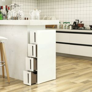 SONGMICS Nischenregal, Küchenregal, schmal, 45 x 17 x 83 cm SONGMICS Nischenregal, Küchenregal, schmal, 45 x 17 x 83 cm