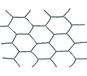 Dehner Drahtgitter, sechseckig, ca. 10 x 10 x 0.5 m, PVC-Beschichtung, dunkelgrün
