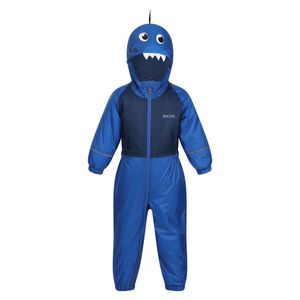 Regatta Kinder Regenanzug Mudplay III mit Kapuze RG3633 (12-18 Monate (86)) (Marineblau)