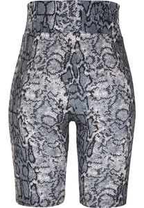 Urban Classics Damen Ladies AOP High Waist Cycling Shorts TB2809, color:grey snake, size:M