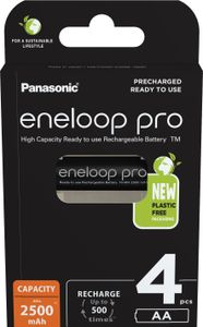 eneloop Panasonic Pro dobíjecí baterie BK-3HCDE/4BE AA 2500mAh 4ks.