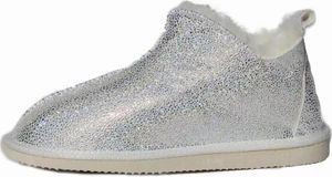 Lammfell Hausschuhe - CINDERELLA GLITZER - Schuhgröße: EUR 37 | Farbe: Weiß