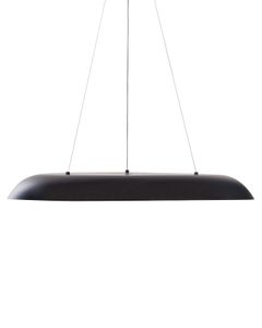 BELIANI LED Hängelampe Schwarz Stahl u. Acryl ø 60 cm Rund Ringform mit Langem Kabel Modern für Flur Küche Esstisch Wohnküche Hohe Decken Innenräume