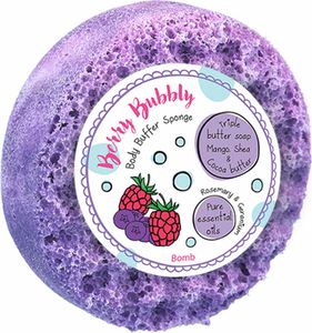 Bomb Cosmetics Body Buffer Duschschwamm Berry Bubbly, Seifenschwamm, Lila, PBERRYB04