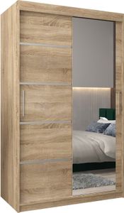 Kleiderschrank, Schiebetürenschrank Schlafzimmer, Schrank mit Spiegel VERONA 2 120 cm